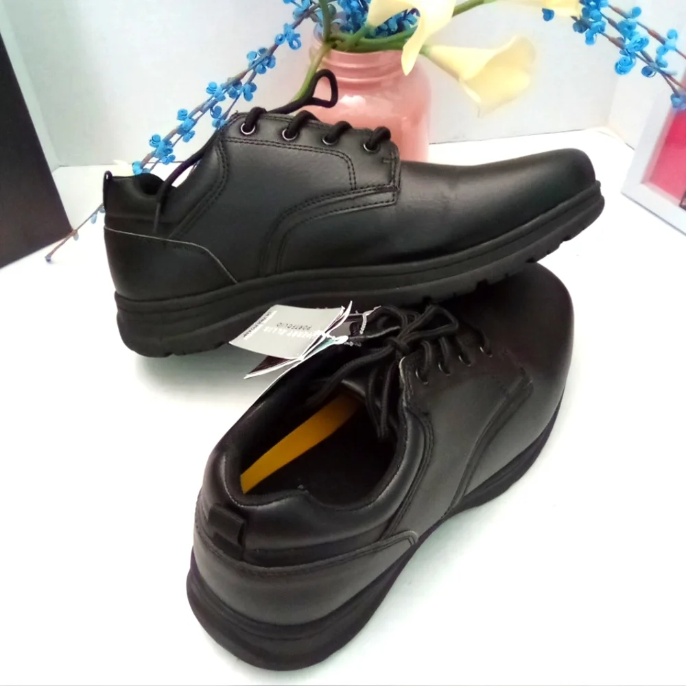 Perry Ellis Shoes Men's Size 10W Black Portfolio Ultrafoam Slip Guard Men's NWT
